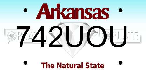 742UOU Arkansas License Plate