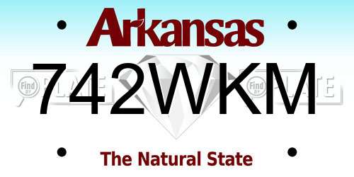 742WKM Arkansas License Plate