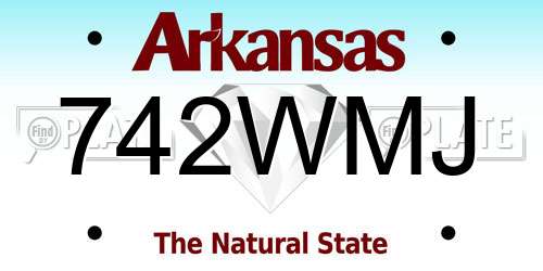 742WMJ Arkansas License Plate