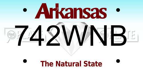 742WNB Arkansas License Plate