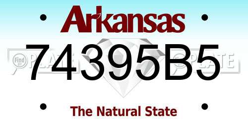 74395B5 Arkansas License Plate