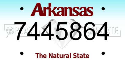 7445864 Arkansas License Plate