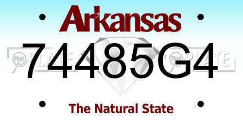74485G4 Arkansas License Plate