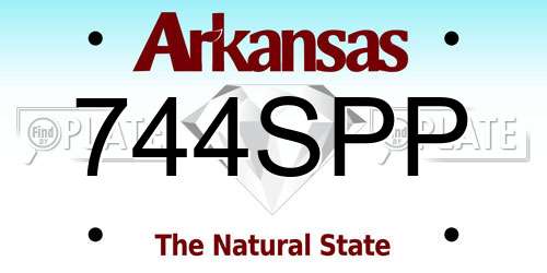 744SPP Arkansas License Plate