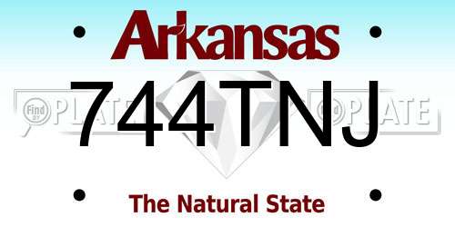 744TNJ Arkansas License Plate