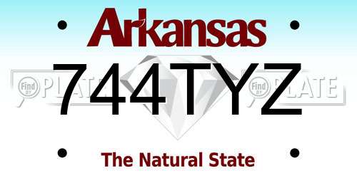 744TYZ Arkansas License Plate