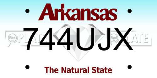 744UJX Arkansas License Plate