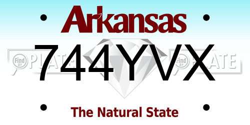 744YVX Arkansas License Plate