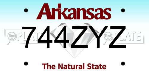 744ZYZ Arkansas License Plate