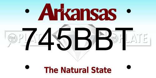 745BBT Arkansas License Plate