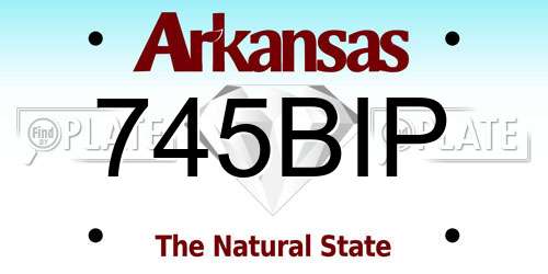745BIP Arkansas License Plate