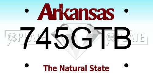 745GTB Arkansas License Plate