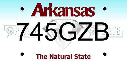 745GZB Arkansas License Plate