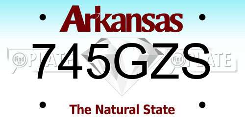 745GZS Arkansas License Plate