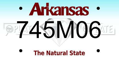 745M06 Arkansas License Plate