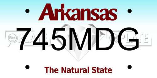 745MDG Arkansas License Plate