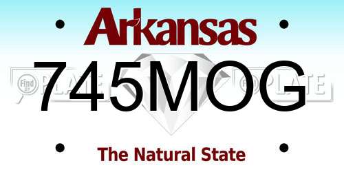 745MOG Arkansas License Plate