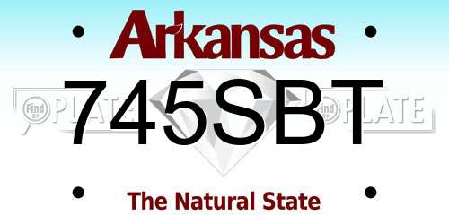 745SBT Arkansas License Plate