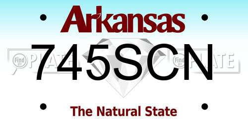 745SCN Arkansas License Plate