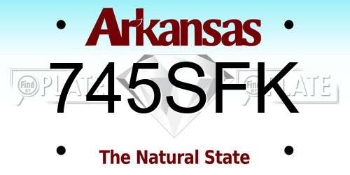 745SFK Arkansas License Plate
