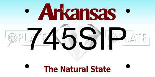 745SIP Arkansas License Plate