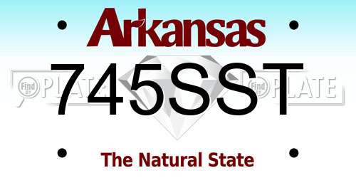 745SST Arkansas License Plate