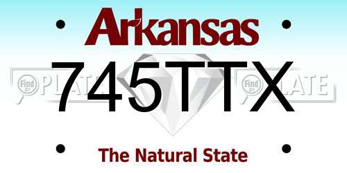 745TTX Arkansas License Plate