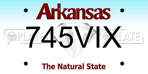 745VIX Arkansas License Plate