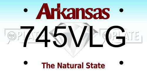 745VLG Arkansas License Plate