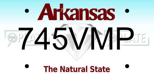 745VMP Arkansas License Plate