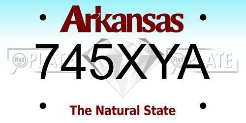 745XYA Arkansas License Plate