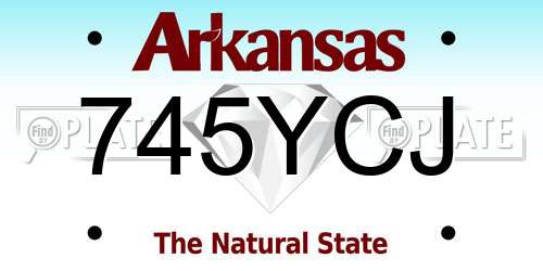 745YCJ Arkansas License Plate