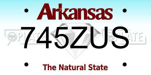 745ZUS Arkansas License Plate