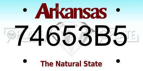 74653B5 Arkansas License Plate