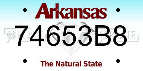 74653B8 Arkansas License Plate
