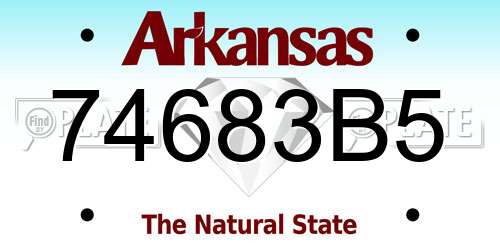 74683B5 Arkansas License Plate