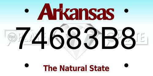 74683B8 Arkansas License Plate