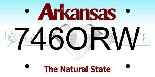 746ORW Arkansas License Plate