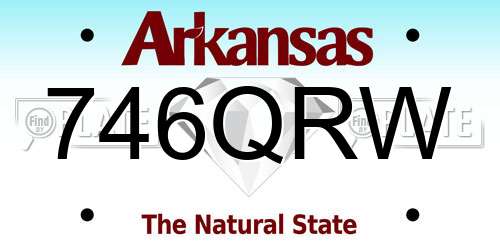 746QRW Arkansas License Plate