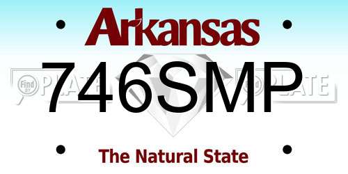 746SMP Arkansas License Plate
