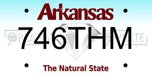 746THM Arkansas License Plate