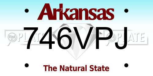 746VPJ Arkansas License Plate