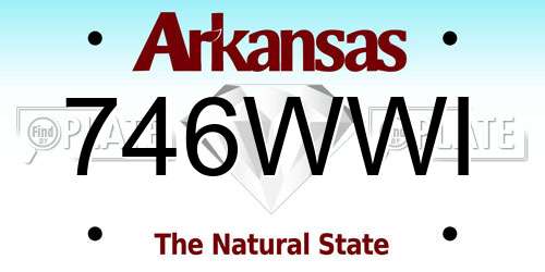 746WWI Arkansas License Plate