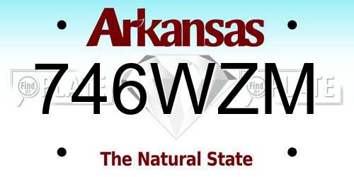 746WZM Arkansas License Plate