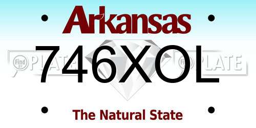 746XOL Arkansas License Plate