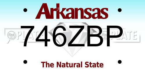 746ZBP Arkansas License Plate