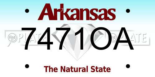 7471OA Arkansas License Plate