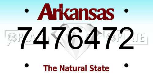 7476472 Arkansas License Plate