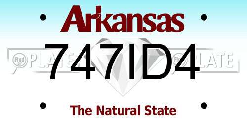 747ID4 Arkansas License Plate