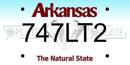 747LT2 Arkansas License Plate